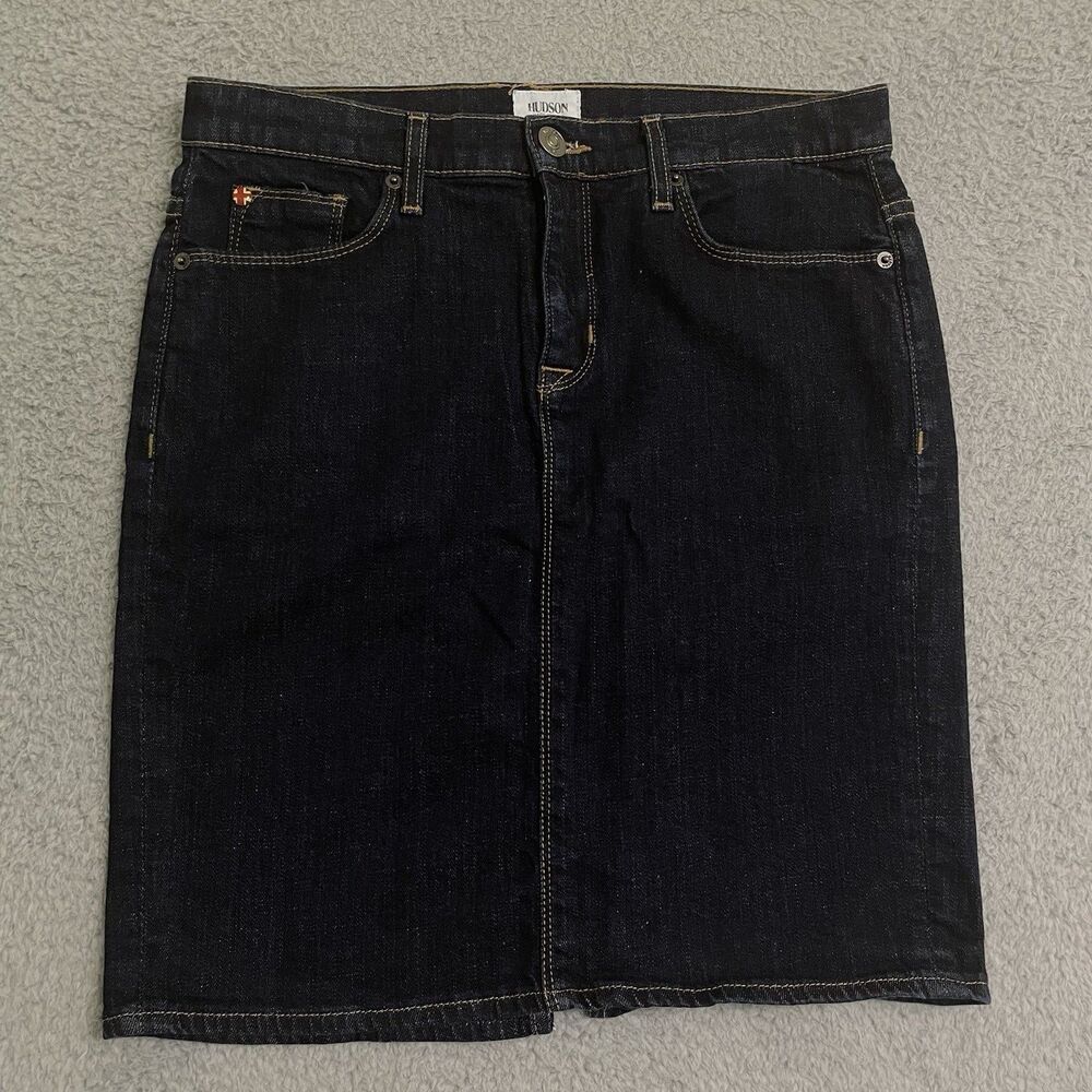 HUDSON JEANS Mattie dark rinse denim pencil skirt Women's 27